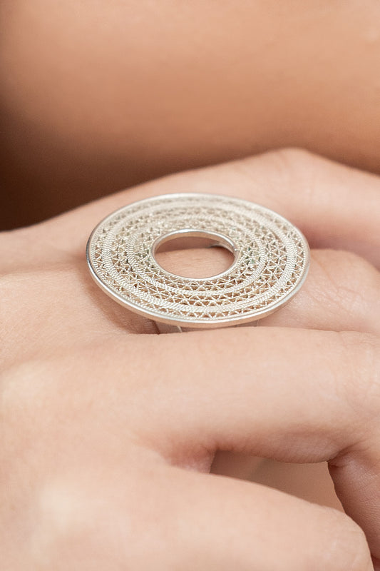 Anillo Circle, regulable, plata 925!