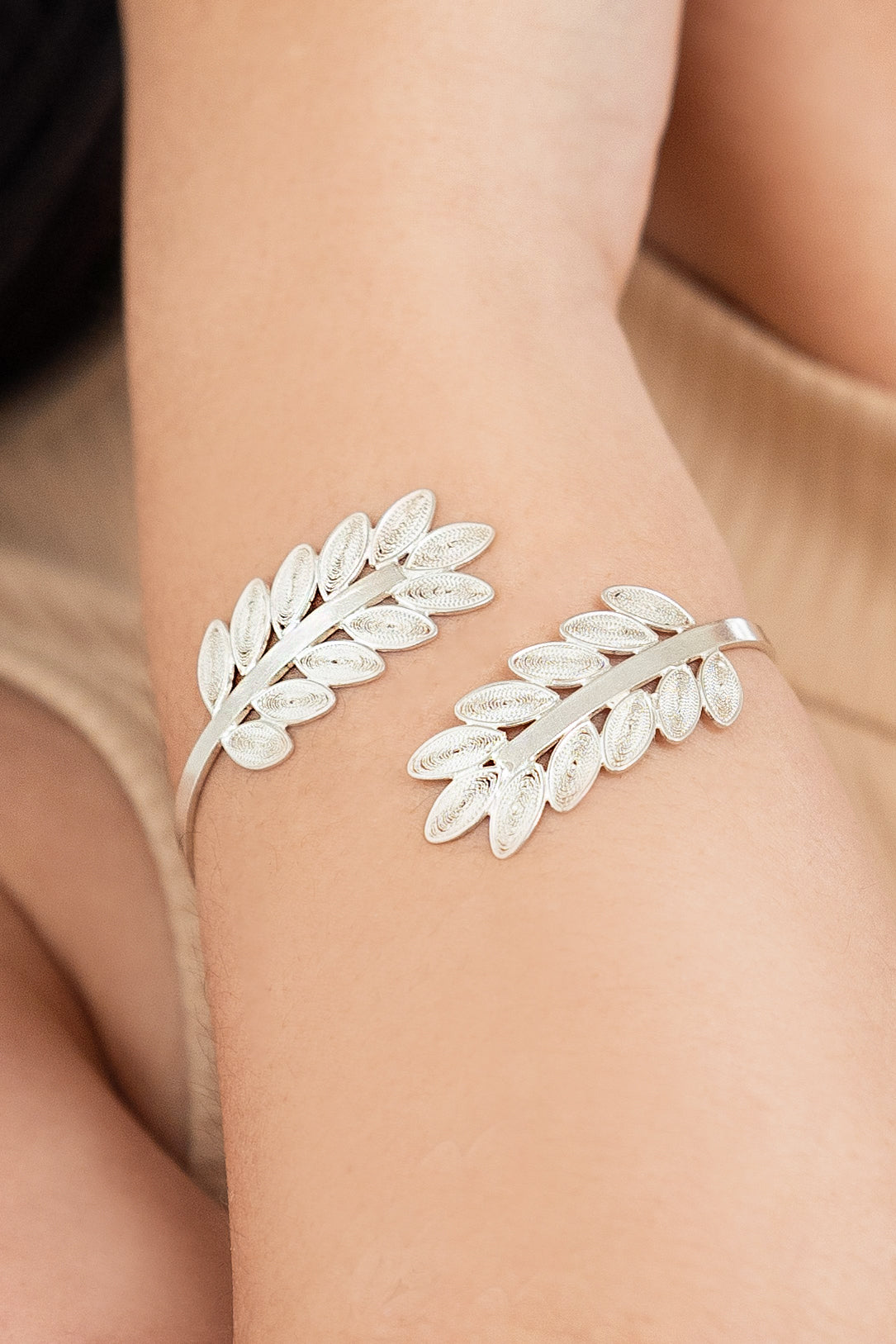 Pulsera Espiga, Regulable, Plata 925.