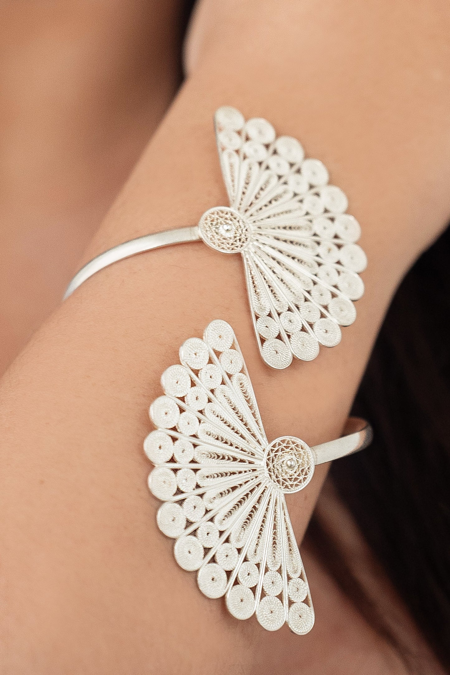 Brazalete Abanico Napolitano, Plata 925, Adaptable!